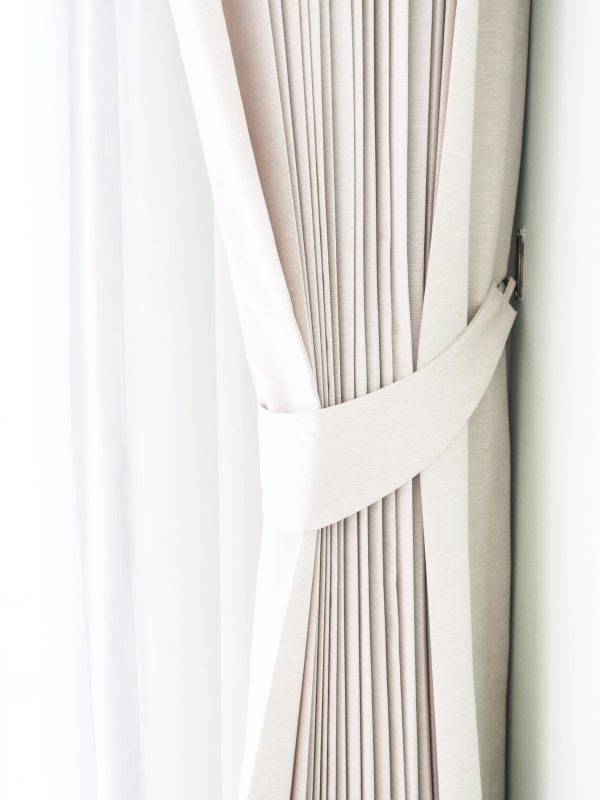 Beautiful curtain decoration in livingroom interior